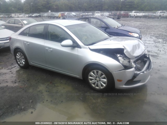 1G1PF5S92B7241180 - 2011 CHEVROLET CRUZE LT SILVER photo 1