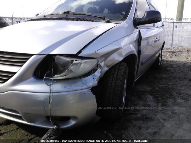 1D4GP45R67B149801 - 2007 DODGE CARAVAN SXT SILVER photo 6