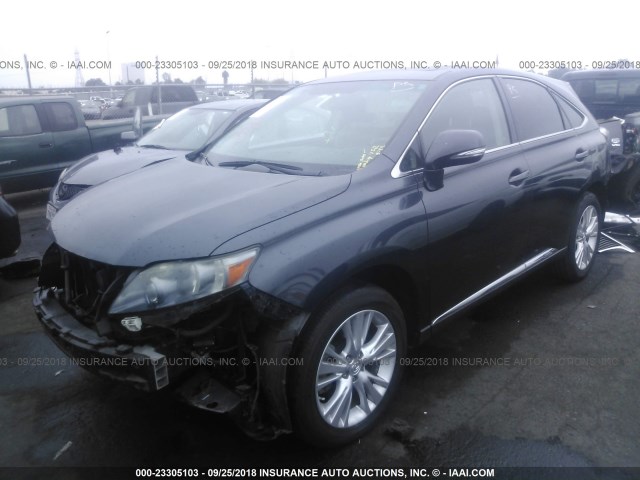 JTJZB1BA9B2405212 - 2011 LEXUS RX 450 BLACK photo 2