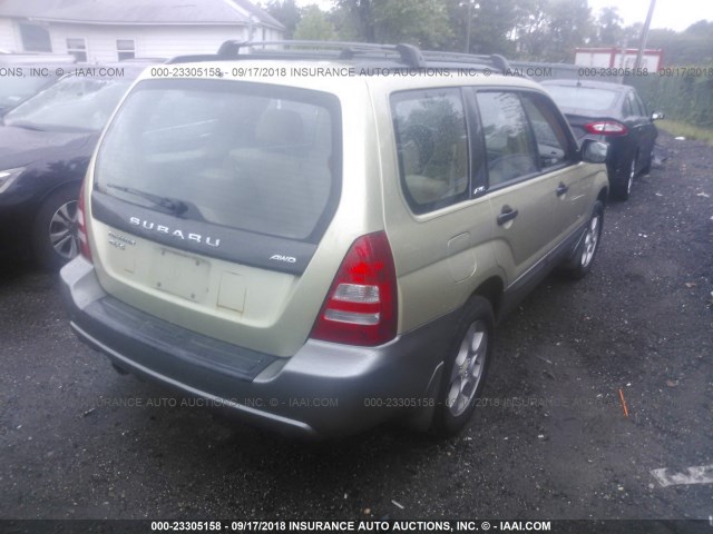 JF1SG656X3H707915 - 2003 SUBARU FORESTER 2.5XS ოქროსფერი ფოტო 4