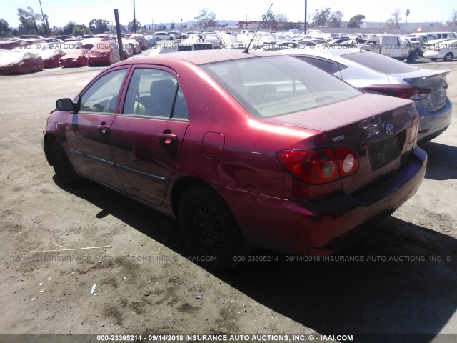 JTDBR32E760059208 - 2006 TOYOTA COROLLA CE/LE BURGUNDY photo 3