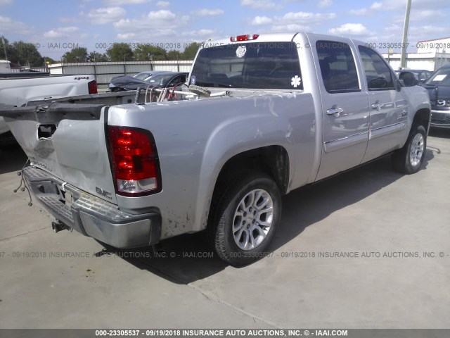 3GTP1VE08BG372699 - 2011 GMC SIERRA C1500 SLE SILVER photo 4