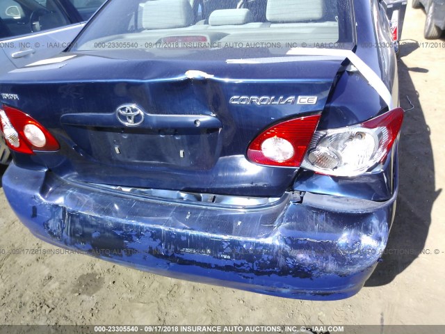 JTDBR32E852066820 - 2005 TOYOTA COROLLA CE/LE BLUE photo 6