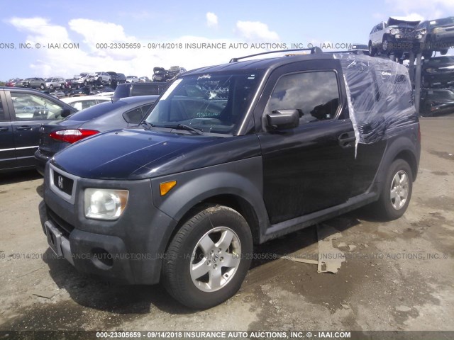 5J6YH28605L006932 - 2005 HONDA ELEMENT EX BLACK photo 2