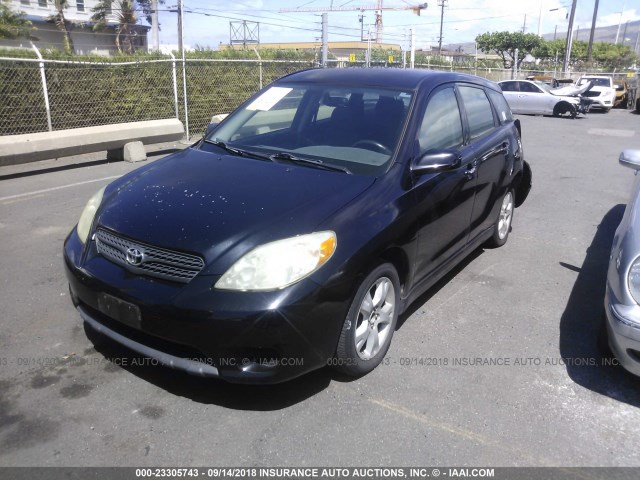 2T1KR32E05C373304 - 2005 TOYOTA COROLLA MATRIX XR BLACK photo 2