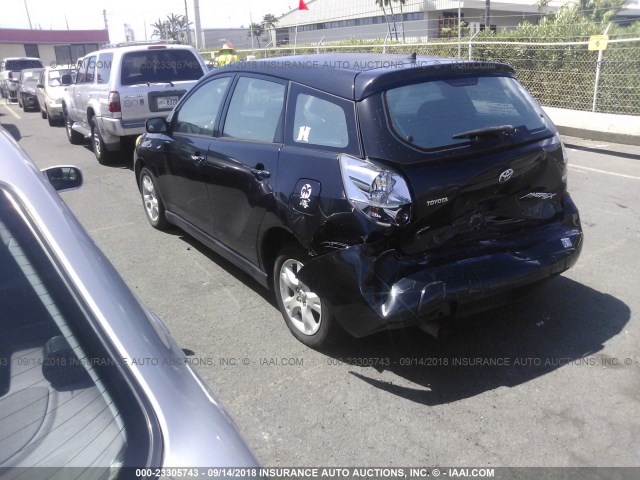 2T1KR32E05C373304 - 2005 TOYOTA COROLLA MATRIX XR BLACK photo 3