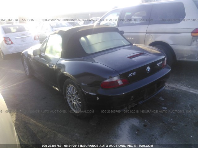 WBACN33461LM03279 - 2001 BMW Z3 2.5 BLACK photo 3