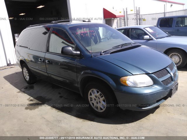 1B4GP44322B714996 - 2002 DODGE GRAND CARAVAN SPORT BLUE photo 1