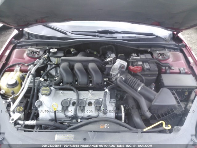 3FAHP08108R194445 - 2008 FORD FUSION SEL RED photo 10