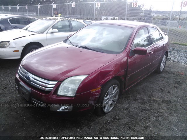 3FAHP08108R194445 - 2008 FORD FUSION SEL RED photo 2