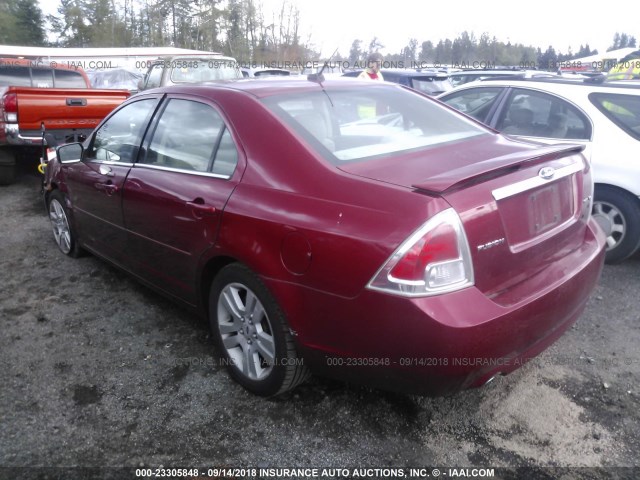 3FAHP08108R194445 - 2008 FORD FUSION SEL RED photo 3