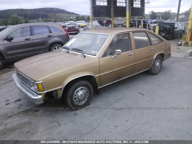 1X687AT150782 - 1980 CHEVROLET CITATION BROWN photo 2