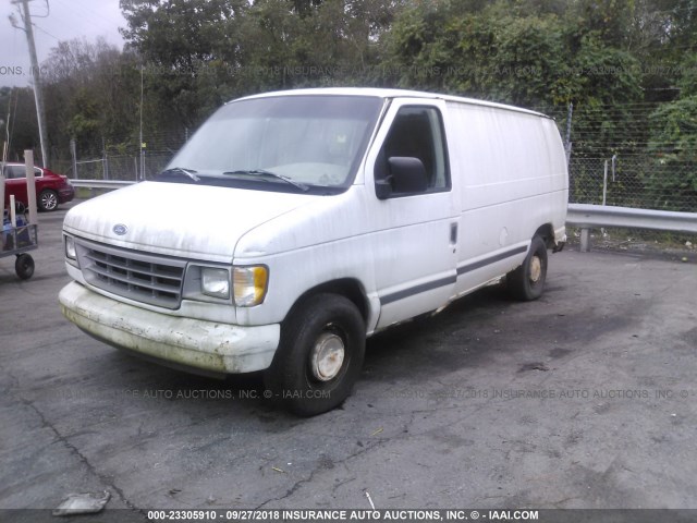 1FTEE14N0RHB55049 - 1994 FORD ECONOLINE E150 VAN WHITE photo 2