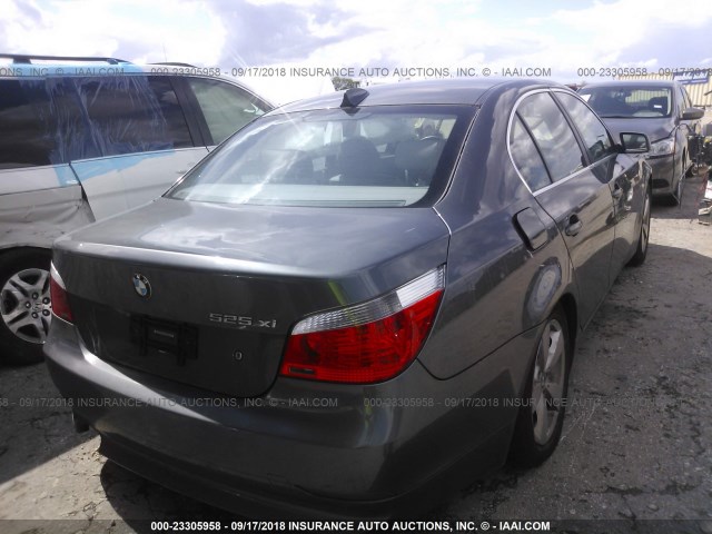 WBANF33517B999317 - 2007 BMW 525 XI GRAY photo 4