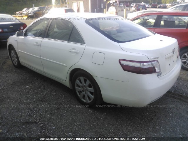 4T1BB46K67U020836 - 2007 TOYOTA CAMRY NEW GENERATION HYBRID WHITE photo 3