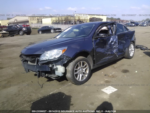 1G11C5SL2FF177034 - 2015 CHEVROLET MALIBU 1LT BLUE photo 2