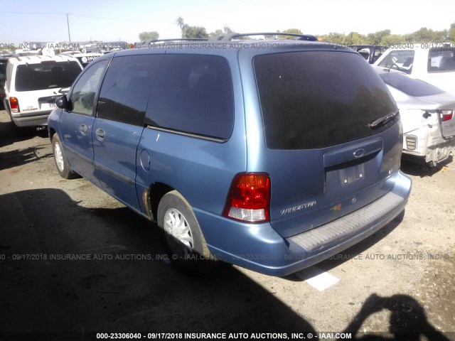 2FMZA51442BA55339 - 2002 FORD WINDSTAR LX BLUE photo 3