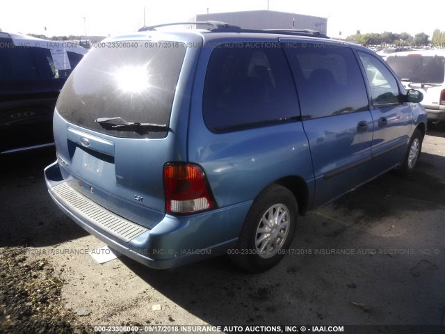 2FMZA51442BA55339 - 2002 FORD WINDSTAR LX BLUE photo 4