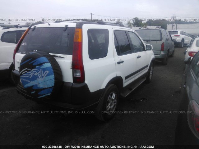 JHLRD78814C024913 - 2004 HONDA CR-V EX WHITE photo 4