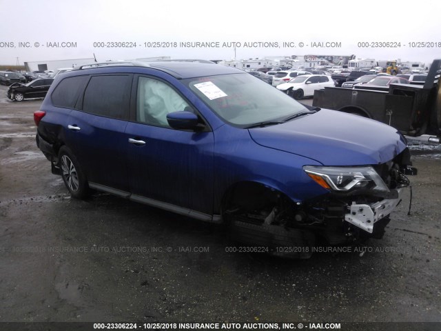 5N1DR2MM6HC913254 - 2017 NISSAN PATHFINDER S/SV/SL/PLATINUM BLUE photo 1
