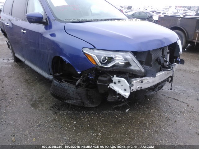 5N1DR2MM6HC913254 - 2017 NISSAN PATHFINDER S/SV/SL/PLATINUM BLUE photo 6