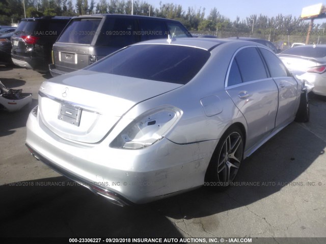 WDDUG8CBXFA068419 - 2015 MERCEDES-BENZ S 550 SILVER photo 4