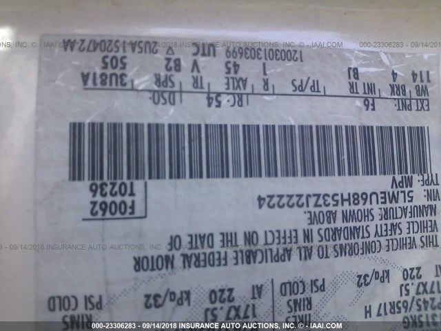 5LMEU68H53ZJ22224 - 2003 LINCOLN AVIATOR WHITE photo 9