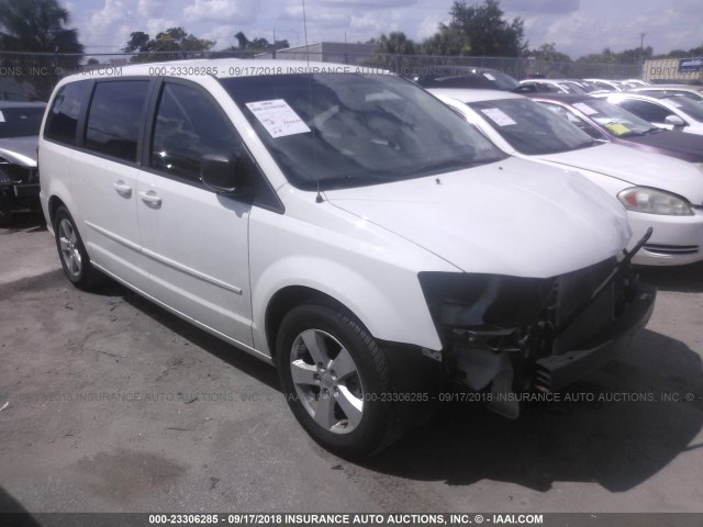 2C4RDGBGXDR733361 - 2013 DODGE GRAND CARAVAN SE WHITE photo 1