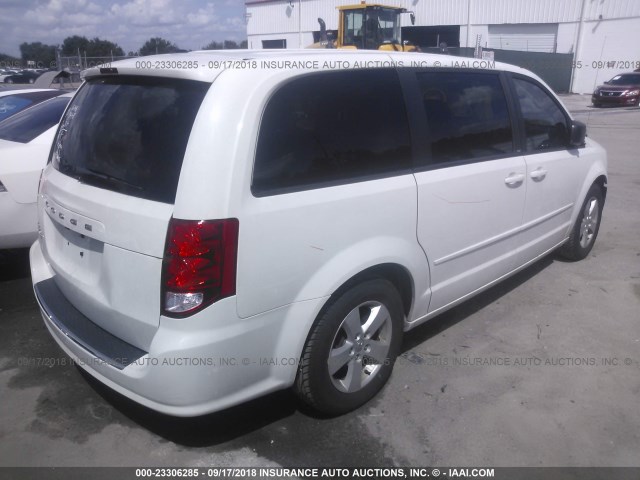 2C4RDGBGXDR733361 - 2013 DODGE GRAND CARAVAN SE WHITE photo 4