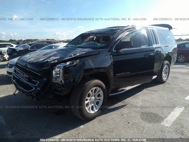 1GKS1GKC4HR267935 - 2017 GMC YUKON XL C1500 SLT BLACK photo 2