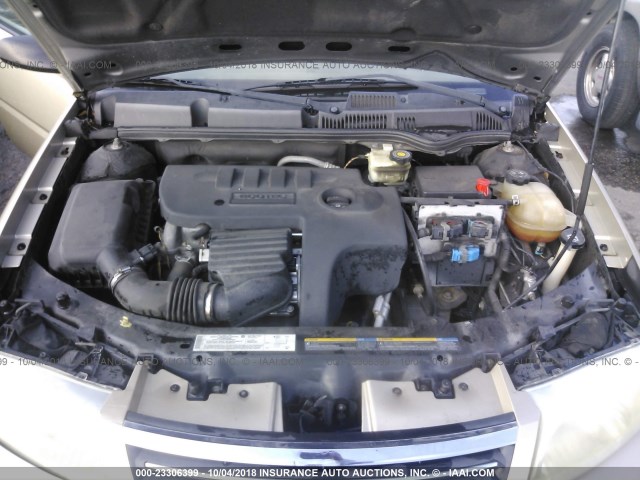 1G8AJ52F95Z111062 - 2005 SATURN ION LEVEL 2 GOLD photo 10