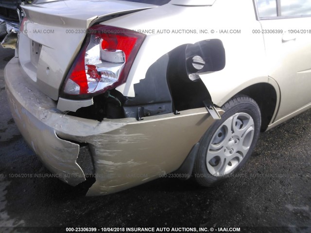 1G8AJ52F95Z111062 - 2005 SATURN ION LEVEL 2 GOLD photo 6