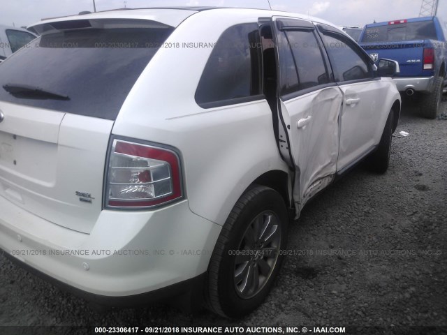 2FMDK48C29BA82158 - 2009 FORD EDGE SEL WHITE photo 4