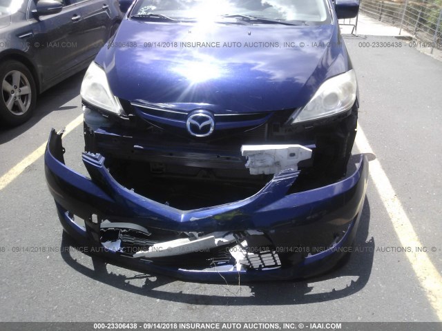 JM1CR2WL5A0374735 - 2010 MAZDA 5 BLUE photo 6