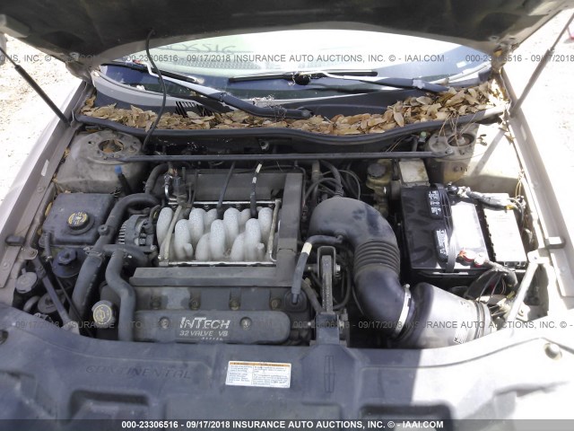 1LNFM97V6WY606624 - 1998 LINCOLN CONTINENTAL  GOLD photo 10