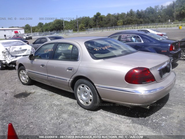 1LNFM97V6WY606624 - 1998 LINCOLN CONTINENTAL  Gold Foto 3