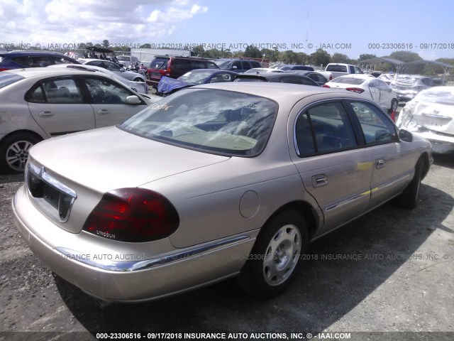 1LNFM97V6WY606624 - 1998 LINCOLN CONTINENTAL  Gold Foto 4