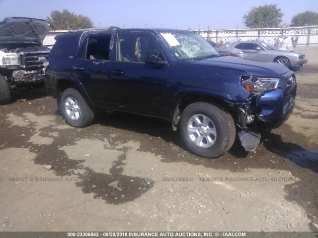 JTEBU5JR1J5488477 - 2018 TOYOTA 4RUNNER SR5 PREM/LTDL/TRAIL/TRD BLUE photo 1