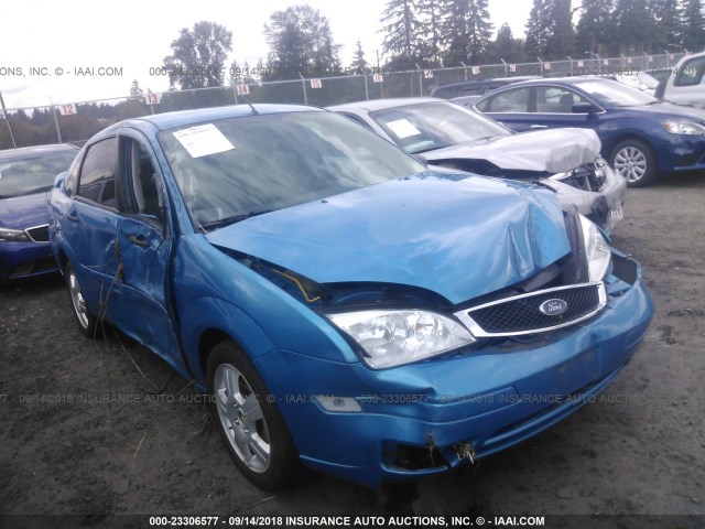 1FAFP34N27W313416 - 2007 FORD FOCUS ZX4/S/SE/SES BLUE photo 1