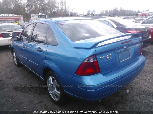 1FAFP34N27W313416 - 2007 FORD FOCUS ZX4/S/SE/SES 蓝色 照片 3