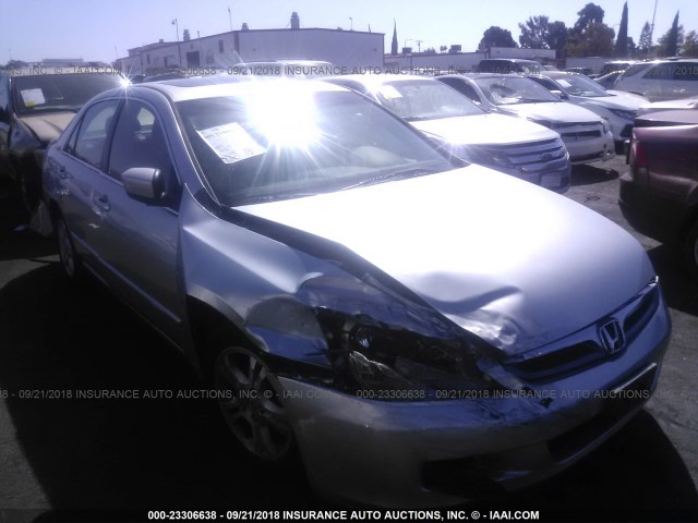 1HGCM56797A205485 - 2007 HONDA ACCORD EX SILVER photo 1