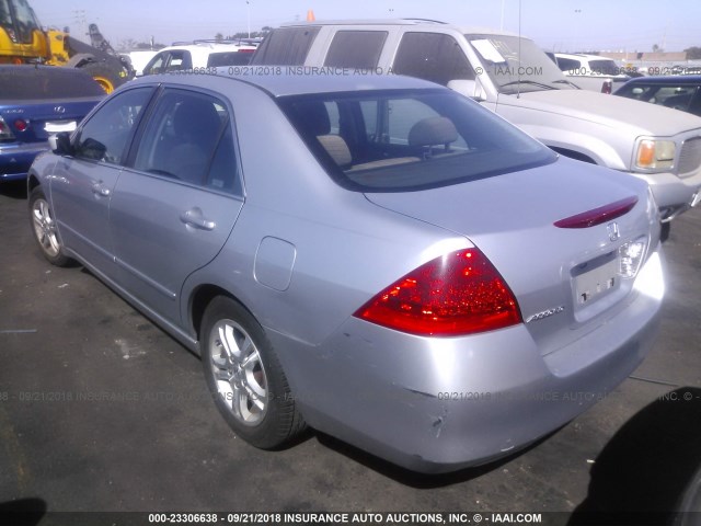 1HGCM56797A205485 - 2007 HONDA ACCORD EX SILVER photo 3