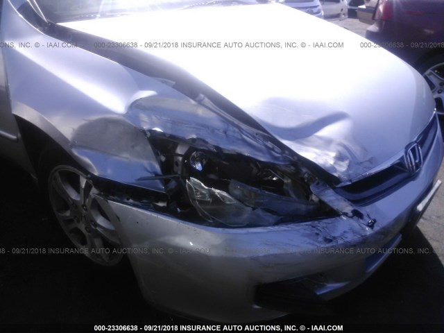 1HGCM56797A205485 - 2007 HONDA ACCORD EX SILVER photo 6