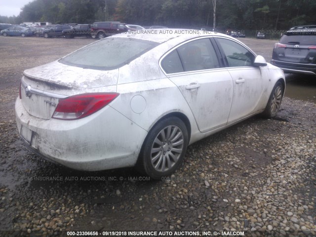 W04GS5EC5B1005050 - 2011 BUICK REGAL CXL WHITE photo 4