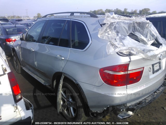 5UXFE83537LZ43203 - 2007 BMW X5 4.8I SILVER photo 3