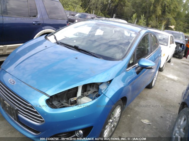 3FADP4CJ1EM211999 - 2014 FORD FIESTA TITANIUM BLUE photo 2