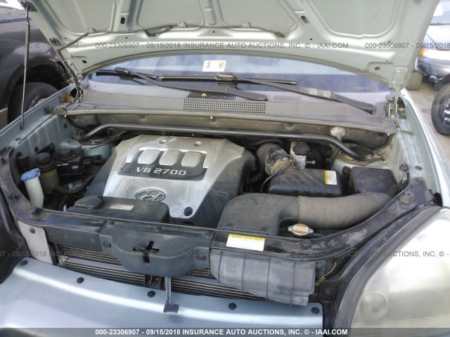 KM8JN12D36U255377 - 2006 HYUNDAI TUCSON GLS/LIMITED 绿色 照片 10