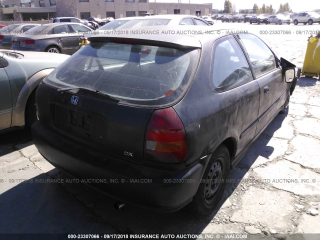 2HGEJ6449TH101607 - 1996 HONDA CIVIC DX BLACK photo 4