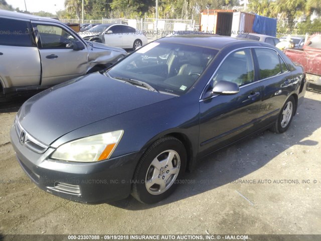 JHMCN36416C003876 - 2006 HONDA ACCORD HYBRID GRAY photo 2