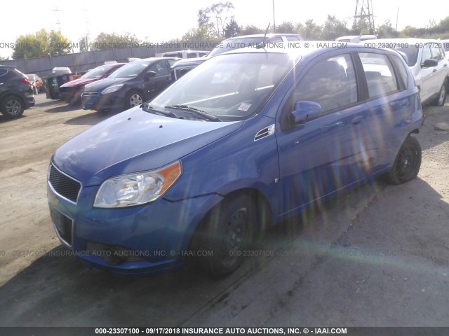 KL1TD66E99B340912 - 2009 CHEVROLET AVEO LS/LT ლურჯი ფოტო 2